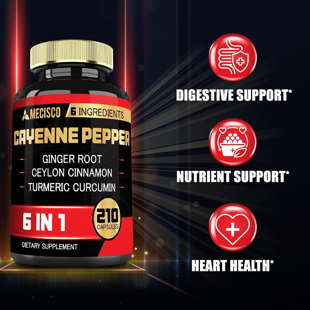Mecisco Cayenne Pepper Capsules_60 210 Caps_300mg