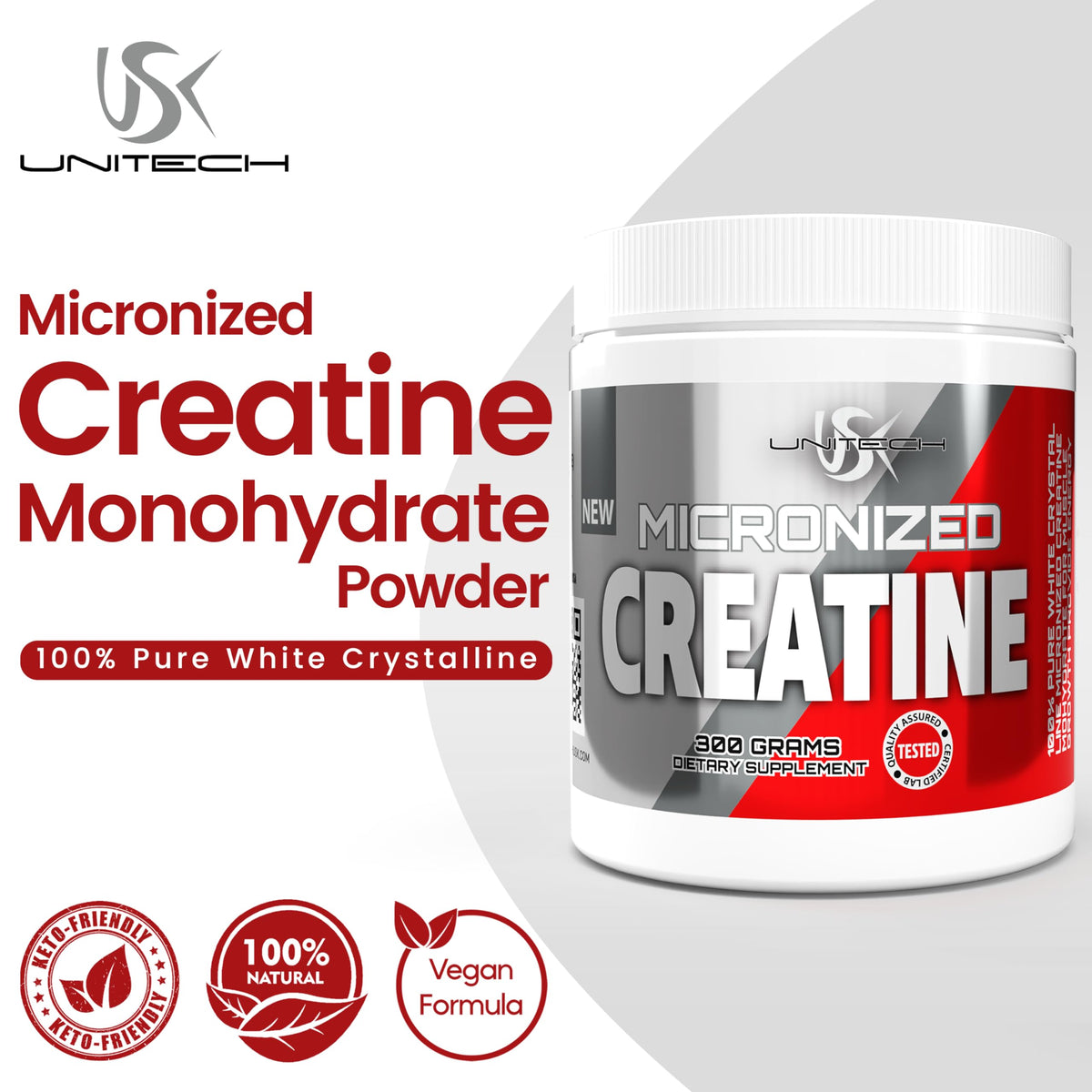 USK Micronized Creatine Monohydrate Powder - 60 Servings - image 2