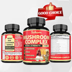 Satoomi Mushroom Complex Supplements Capsules - Blends with Lions Mane