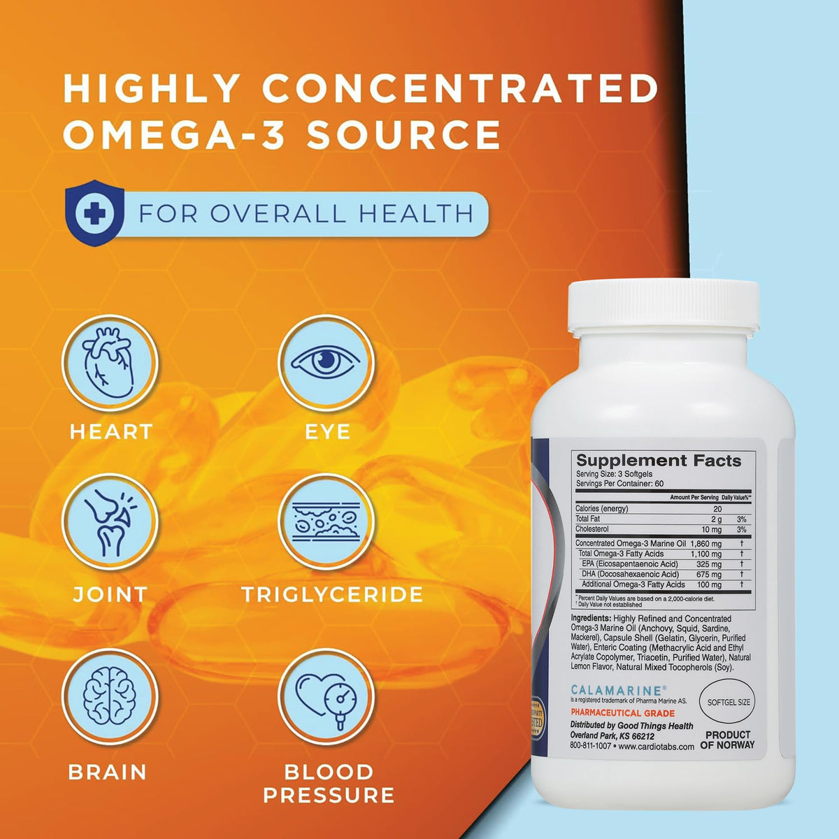 CardioTabs Omega-3 Enteric-Coated Fish Oil - 180 Softgels - image 2