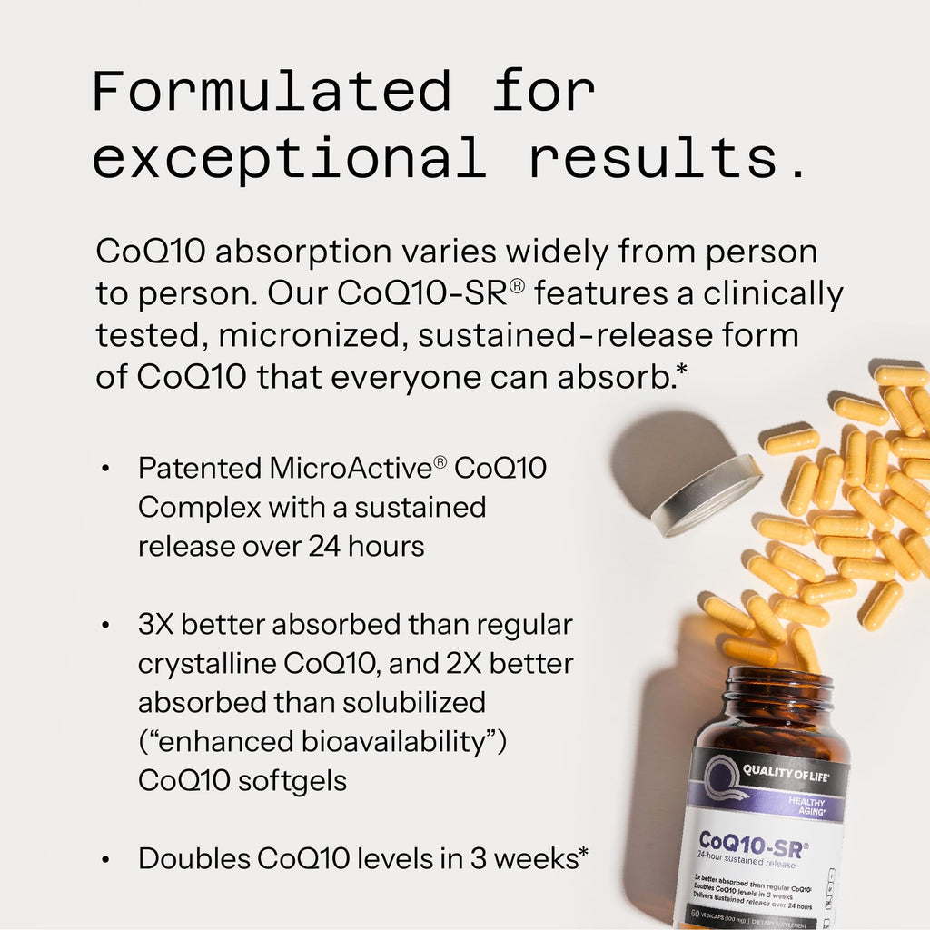 Quality of Life CoQ10 Sustained Release 100 mg - 60 Vegetable Capsules - image 4