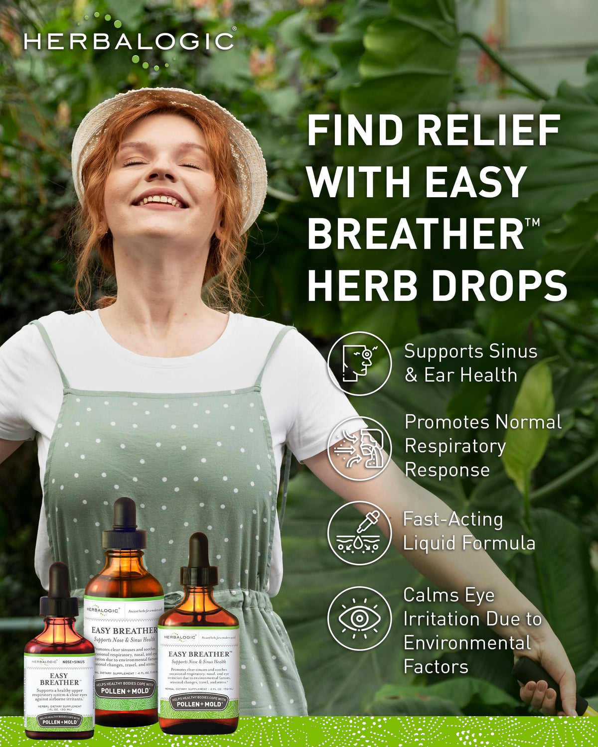 Herbalogic Easy Breather Liquid Herb Drops for Sinus Health - 4 Fl. Oz. - image 2