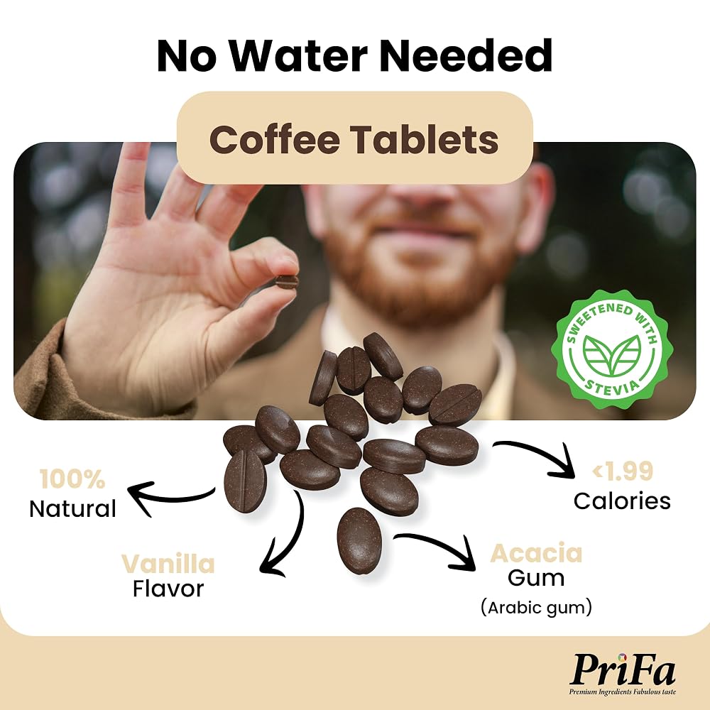 PriFa Vanilla Coffee Tablets Instant Energy Boost - 25 Tablets - image 3