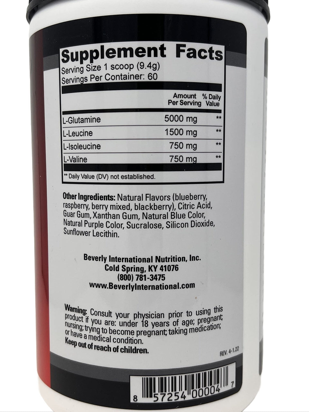 Beverly International Glutamine Select L-Glutamine Powder - 60 Servings - image 3