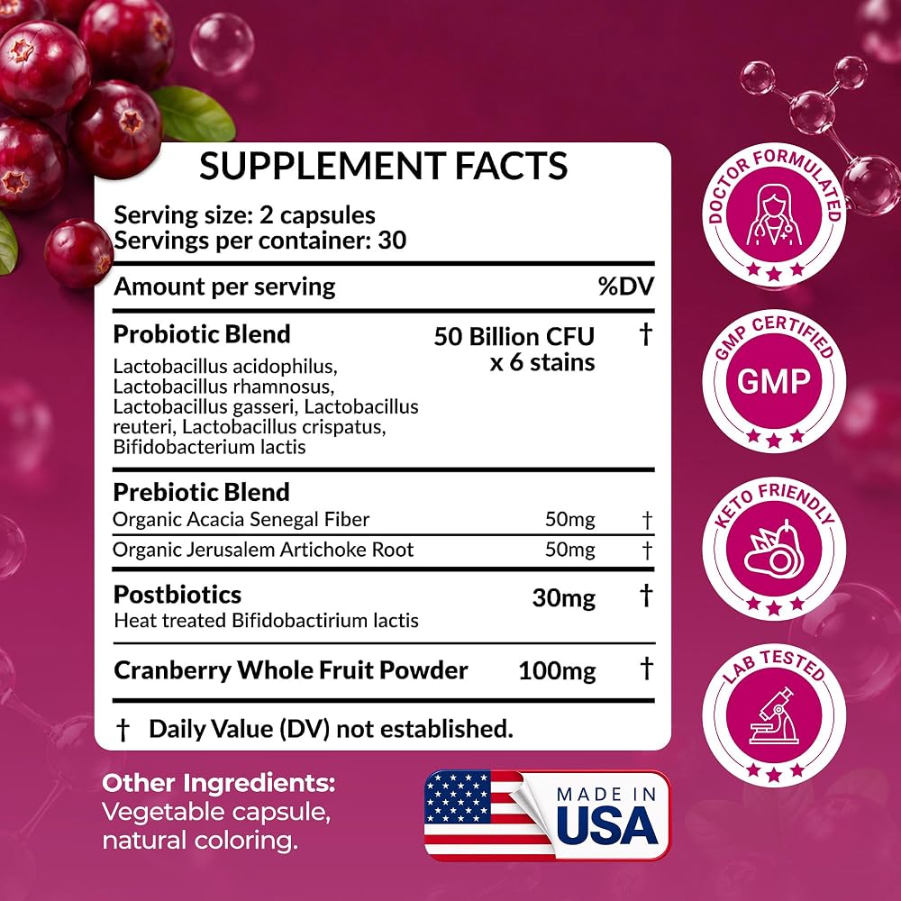 PharmaSupps Women's Probiotic 50 Billion CFU - 60 Capsules - image 6
