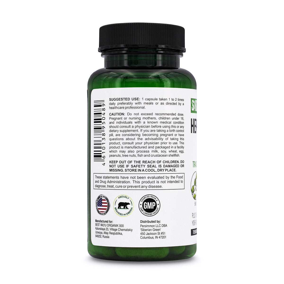 Siberian Green Herbal Kidney Detox 60 Capsules - image 4