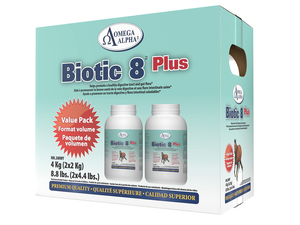 Omega Alpha Biotic 8 Plus Equine Probiotic - 8.8 lbs