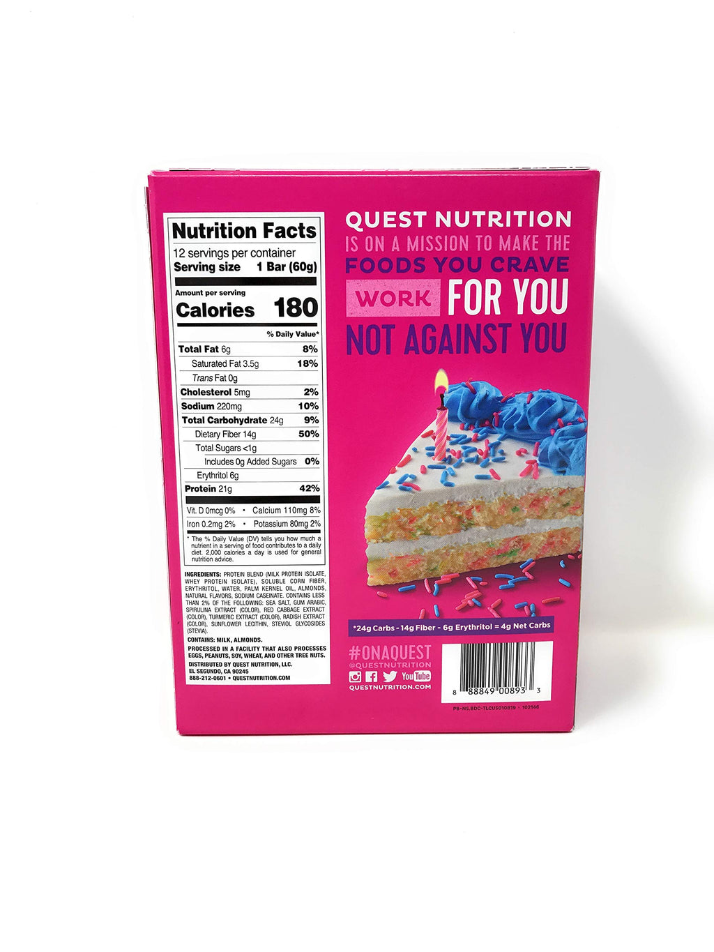Quest Bar Birthday Cake Protein Bar - 12 Pack - image 3