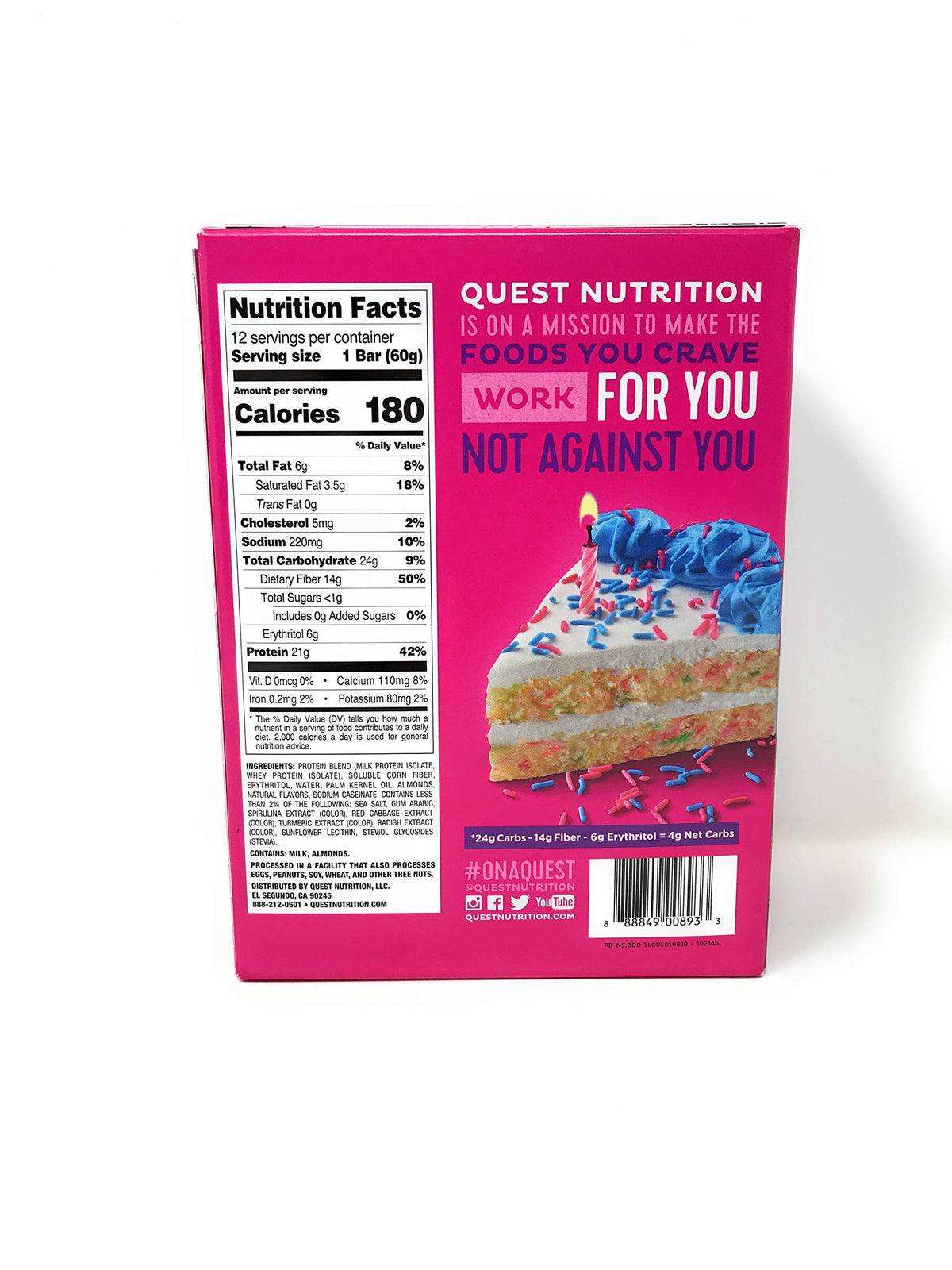 Quest Bar Birthday Cake Protein Bar - 12 Pack - image 3