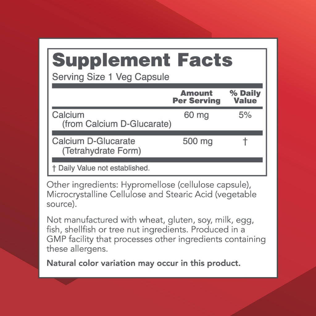 Protocol for Life Balance Calcium D-Glucarate 500mg - 90 Vegetarian Capsules - image 2