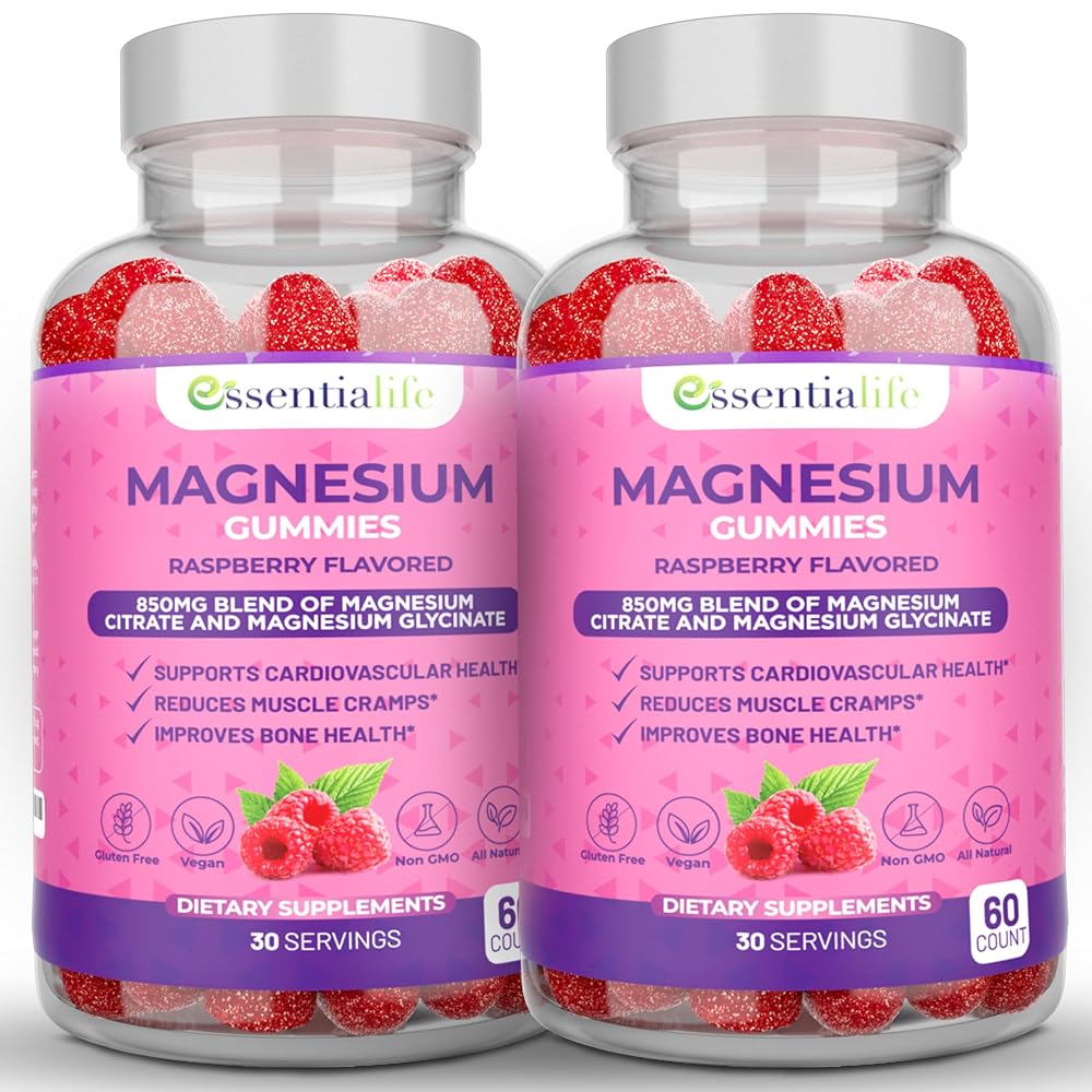 Essentialife Magnesium Gummies Pure Magnesium 100mg per Serving