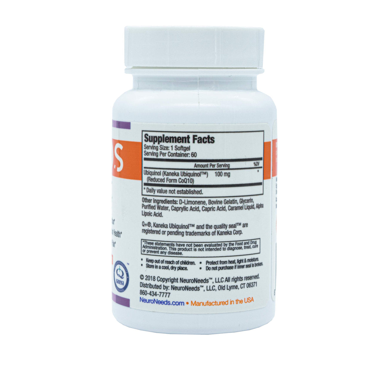 Neuro Needs Ubiquinol CoQ10 100 mg Softgels - 60 Count - image 5
