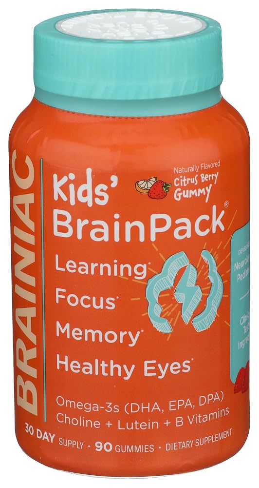 Brainiac Kids Daily BrainPack Gummies Brain Health - 90 Gummies - image 4