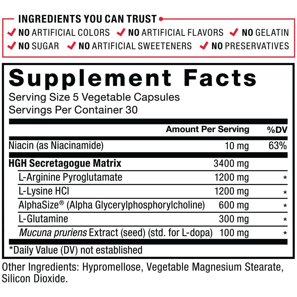 Force Factor Prime HGH Secretion Activator for Men - 150 Capsules - image 6