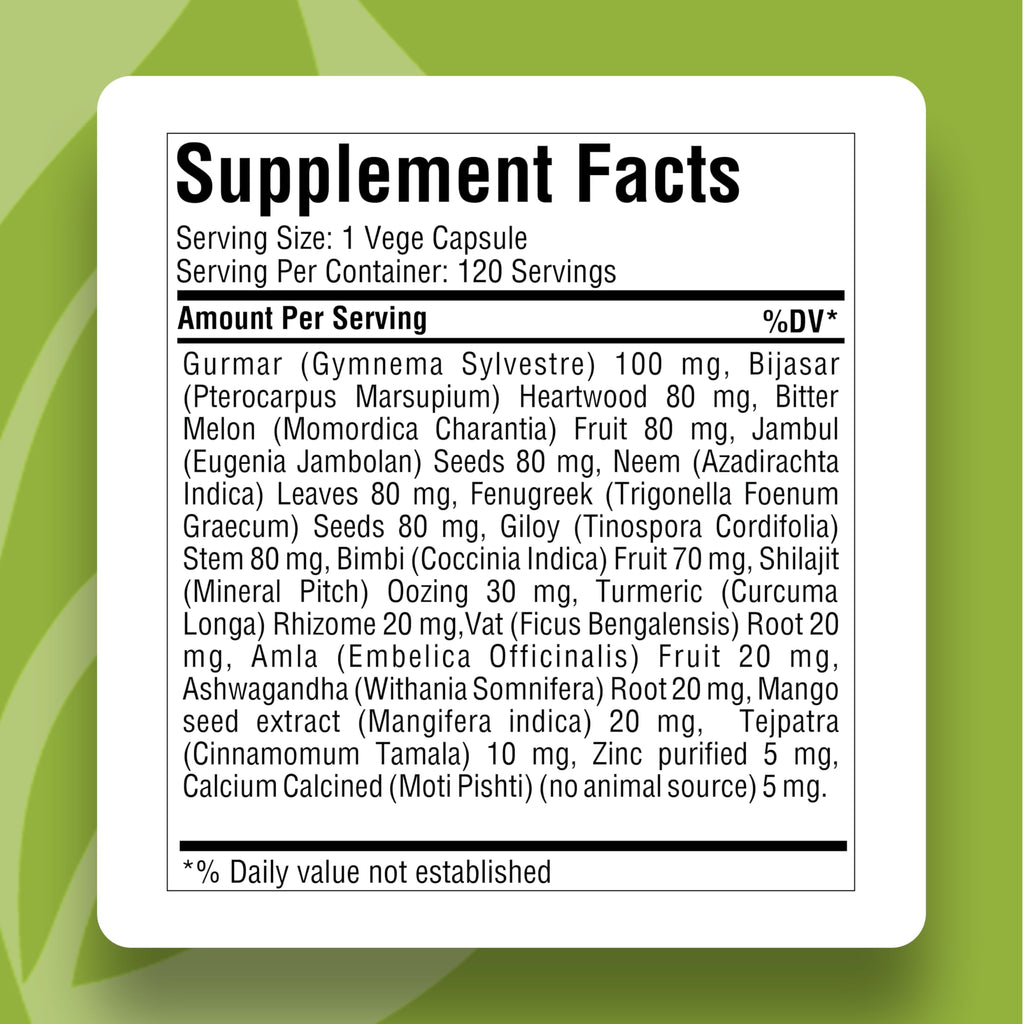 Herbsforever Gluco Health Ayurvedic Blend - 120 Vegetarian Capsules - image 5