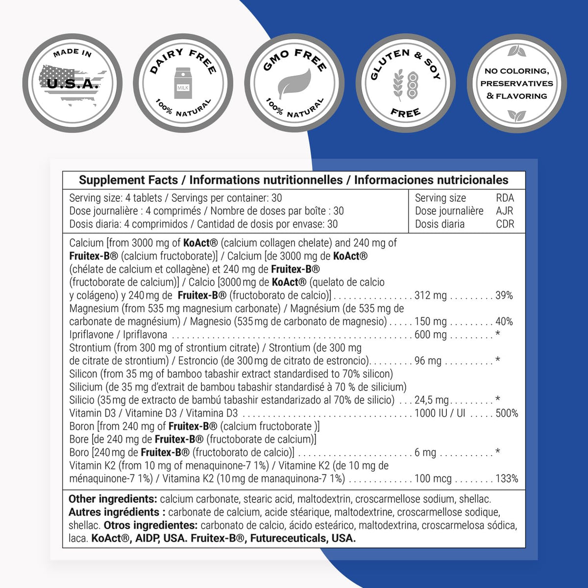 Supersmart Super Bone Formula with Calcium & Vitamin D3 - 120 Tablets - image 4