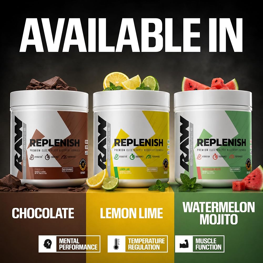 RAW Replenish, Premium Electrolytes Powder Recovery Formula