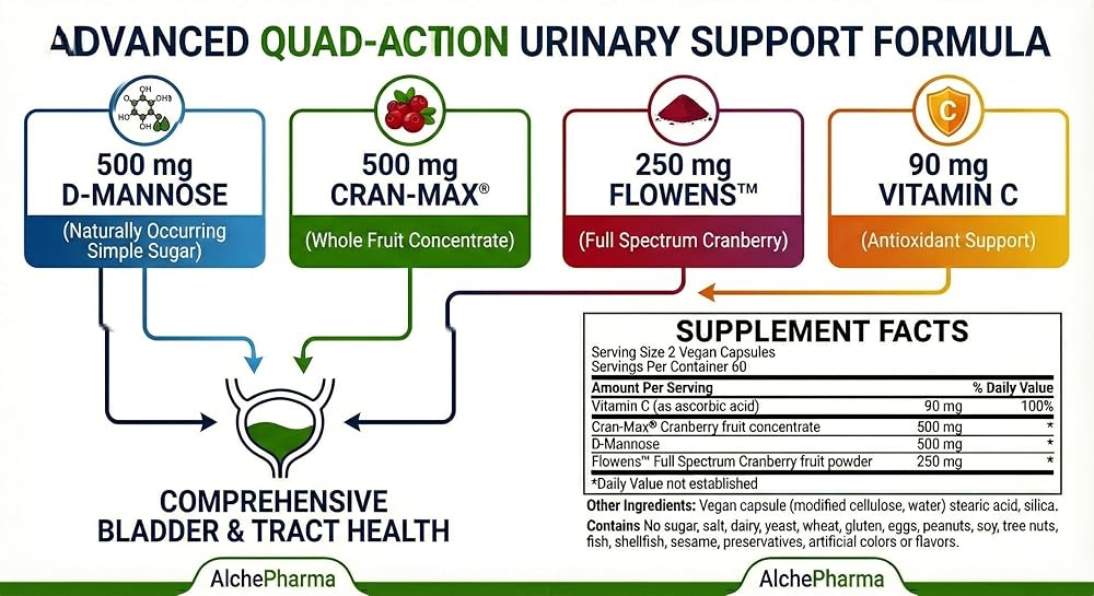 AlchePharma Advanced Urinary Care - 120 Vegetarian Capsules - image 7