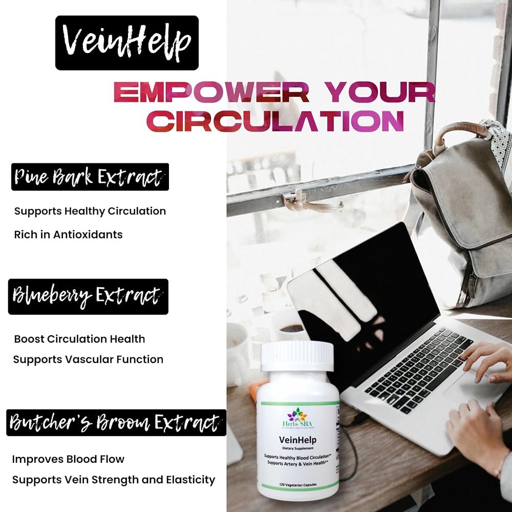 Herbs SRA VeinHelp Circulation Support Supplement - 120 Vegetarian Capsules - image 6