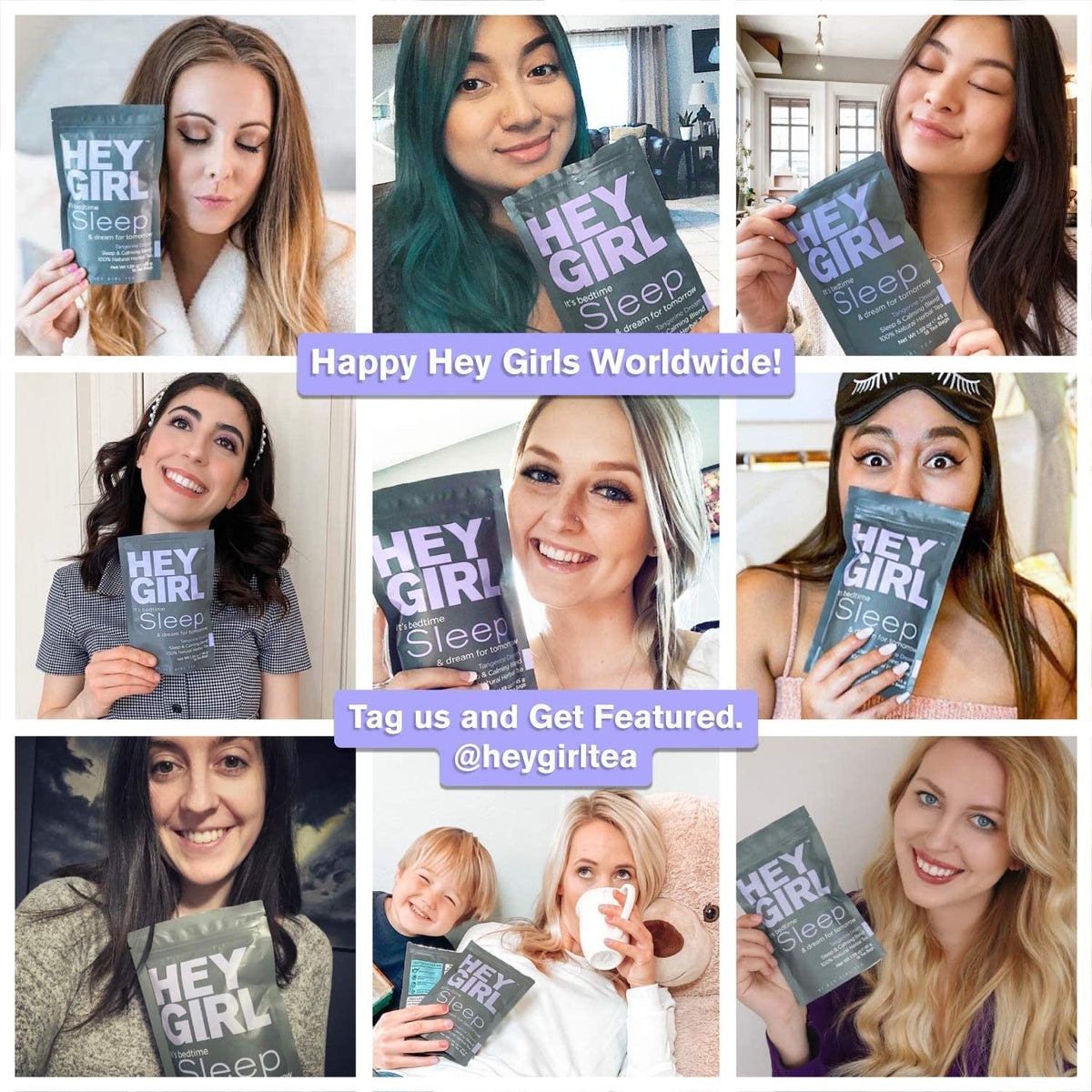 Hey Girl Tea Sleep Tea for Bedtime - Calming Sleepytime Herbal Tea