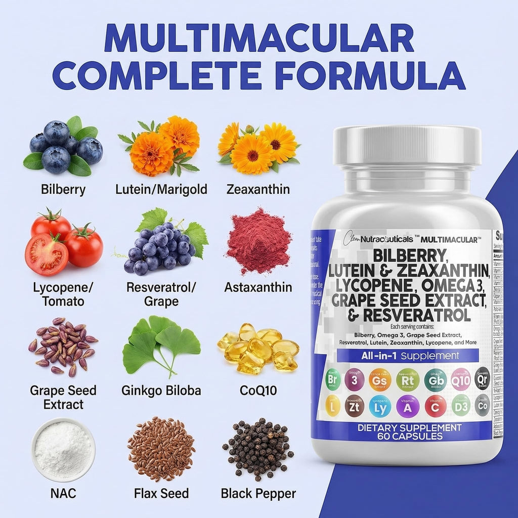 Clean Nutraceuticals Eye Vitamins with Lutein - 60 Capsules - image 4