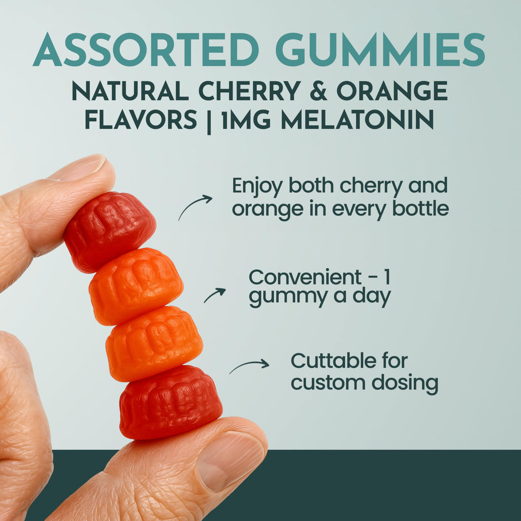 Maxi Health Kids Melatonin Gummies 1mg Cherry & Orange - 60 Count - image 3