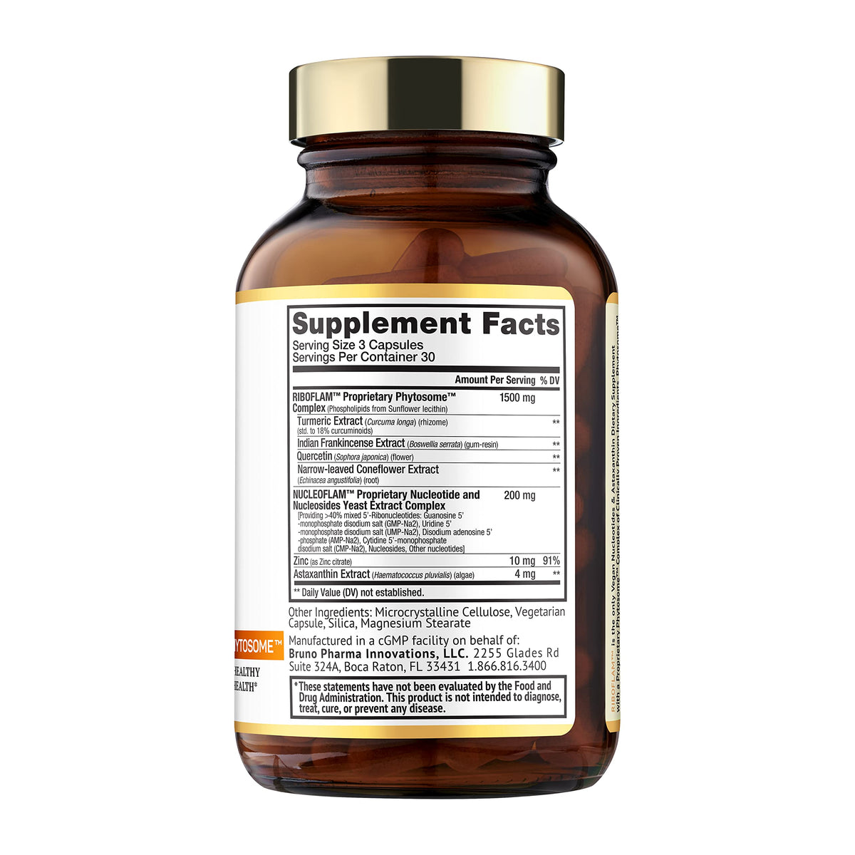 BRUNO MD Riboflam Curcumin Immune Support - 90 Capsules - image 2