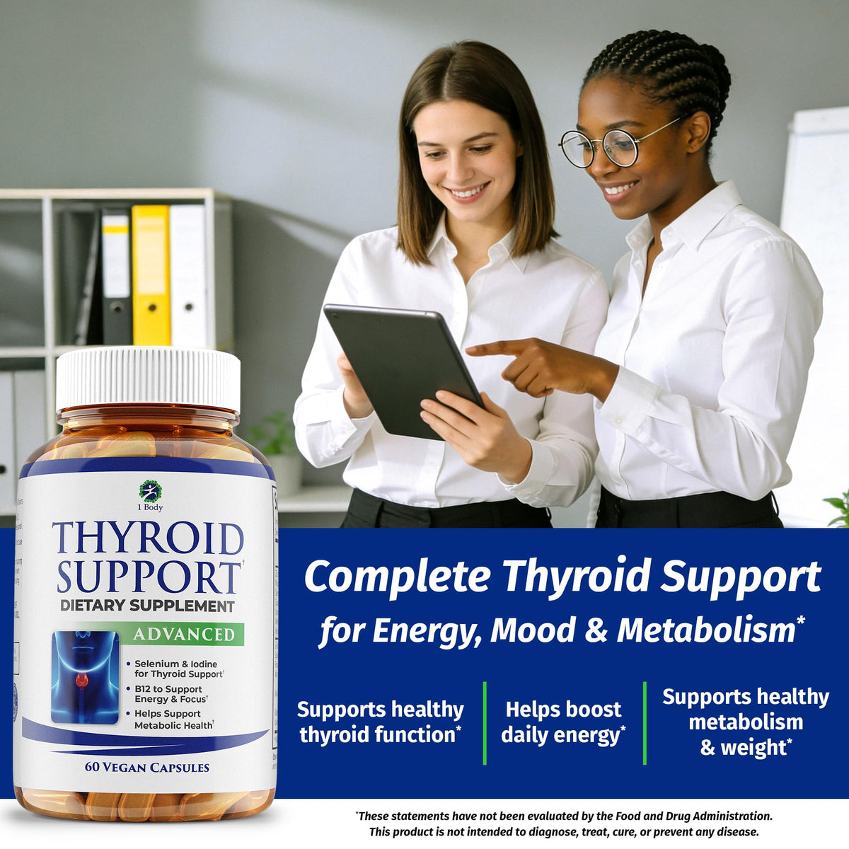 1 Body Thyroid Support Supplement