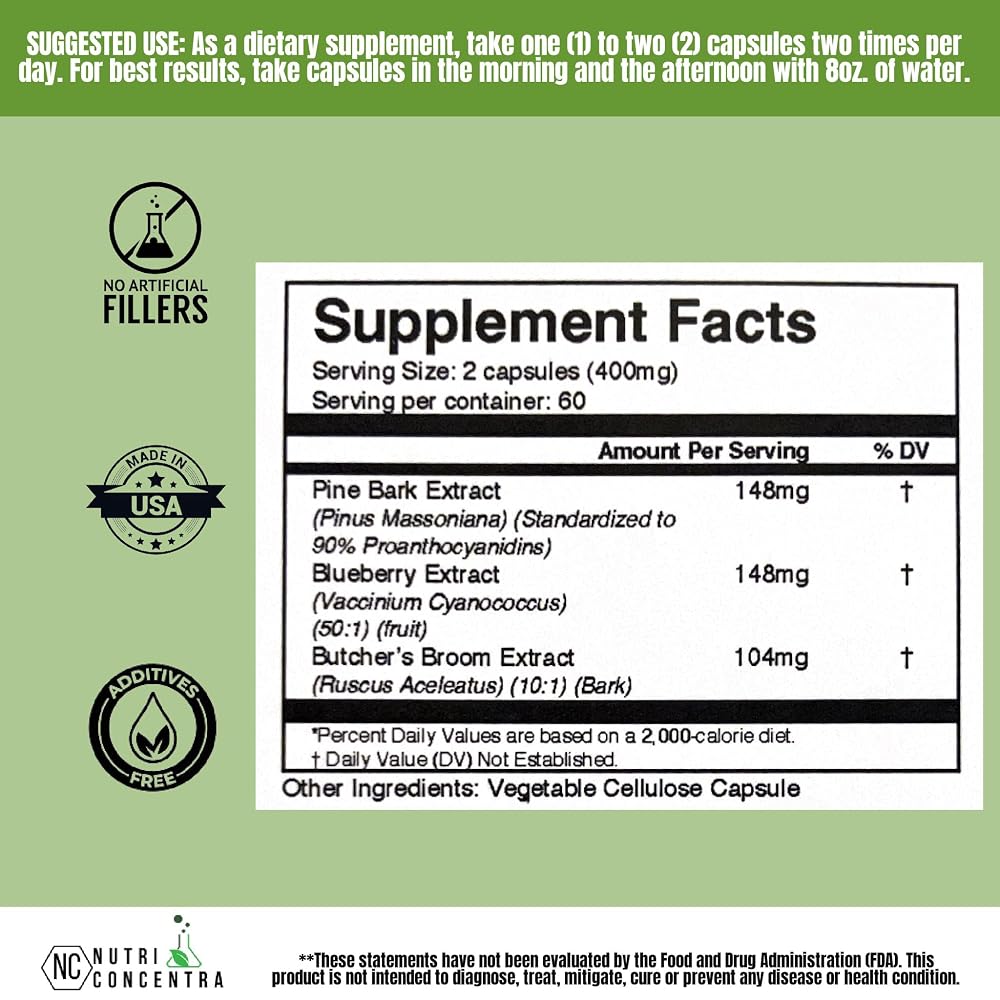 Herbs SRA VeinHelp Vein Support - 120 Vegetarian Capsules - image 5