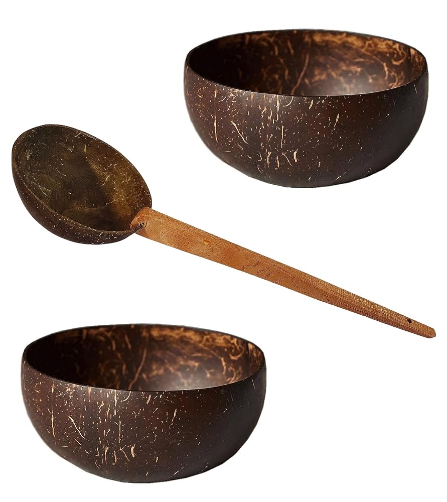 Generic Authentic Kava Drinking Cup Bilo Coconut Shell - 2 Pack