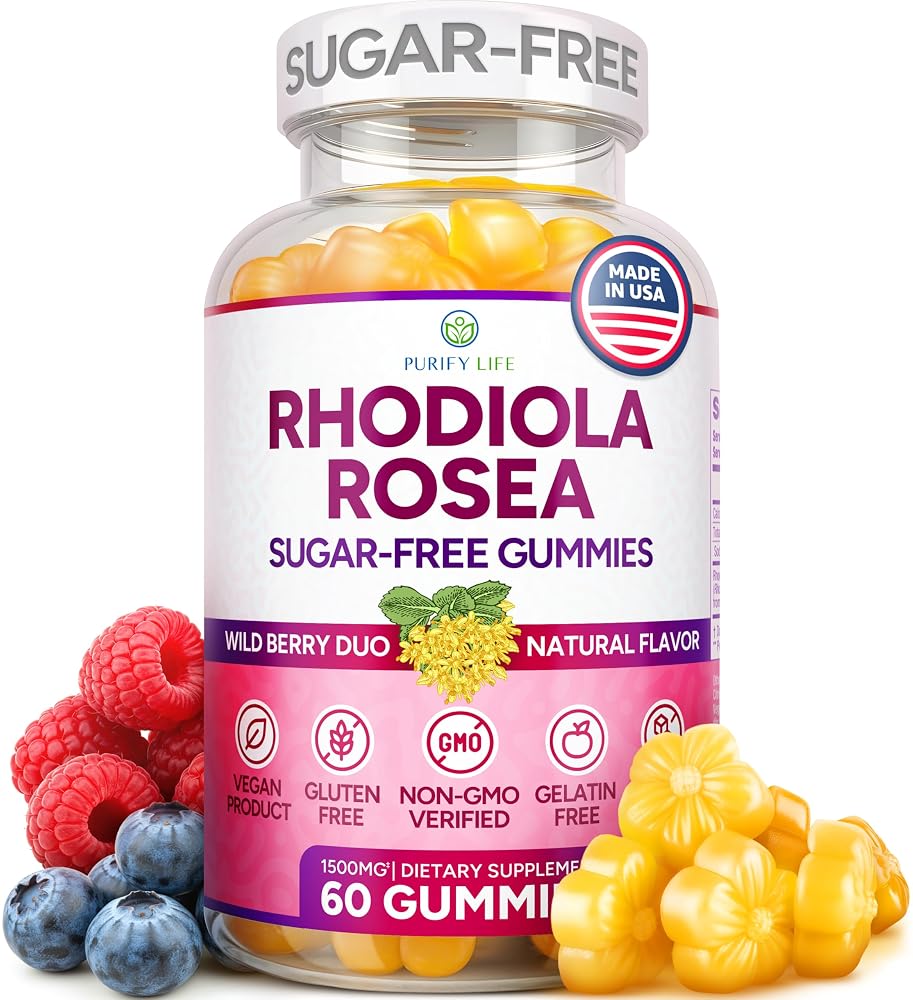 Purify Life Rhodiola Rosea Gummies Sugar-Free - 60 Count