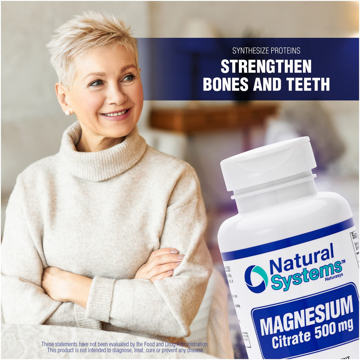 Natural Systems Magnesium Citrate 500mg - 60 Capsules - image 2