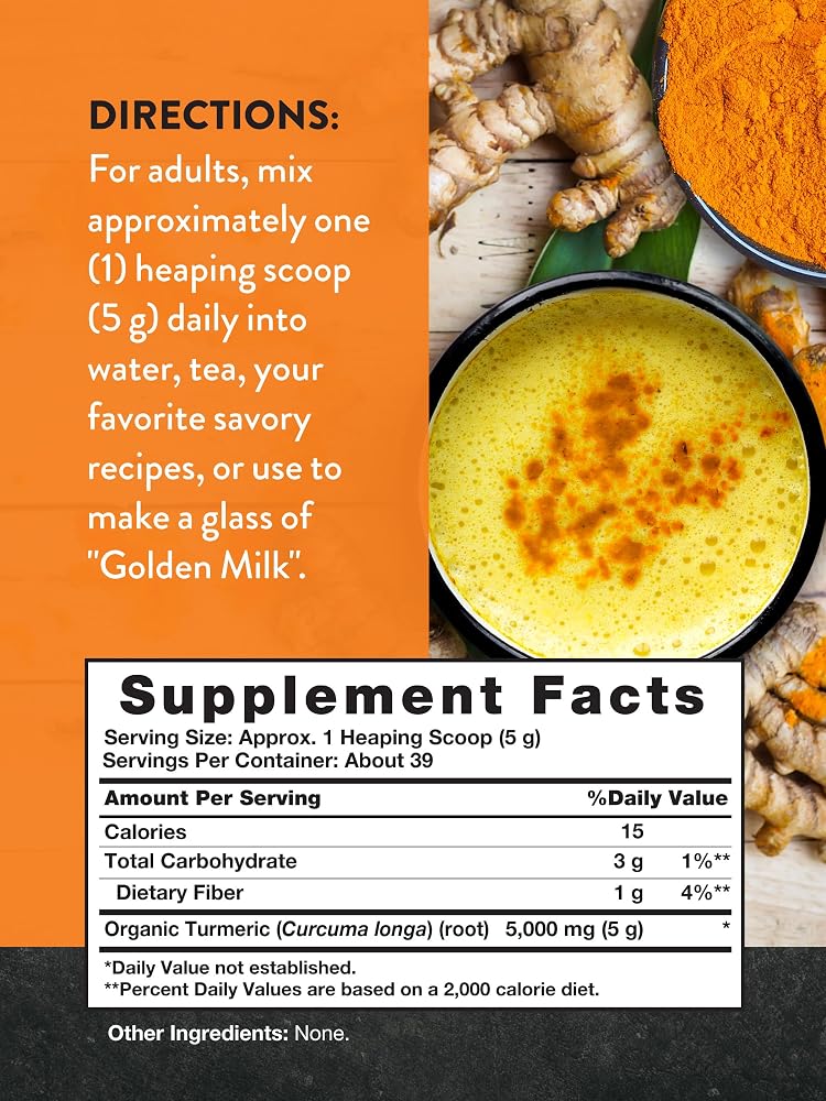 Nature's Truth Organic Turmeric Supplement Powder - 7 oz - image 2