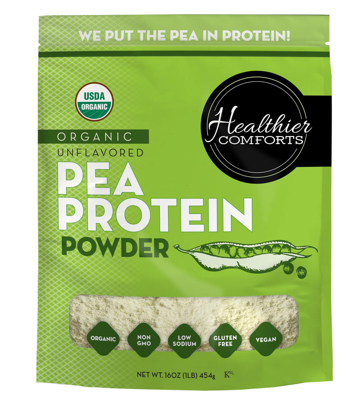 Healthier Comforts Premium Organic Pea Protein Powder