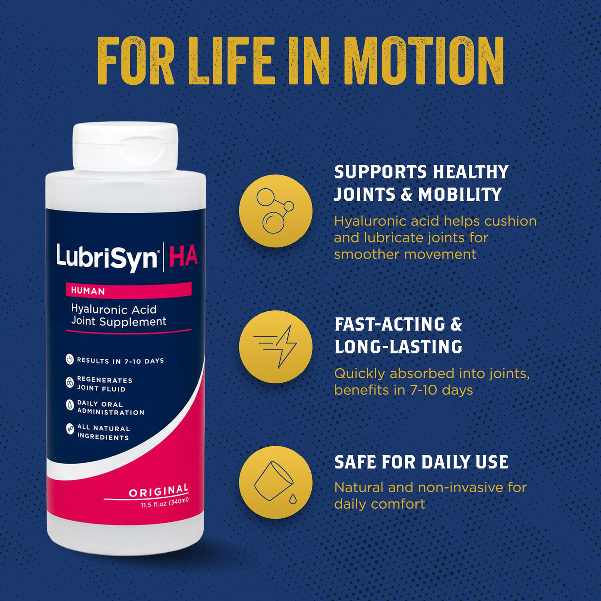LubriSyn HA Joint Care for People Liquid Bottle