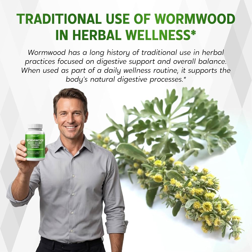 NESSARIT Wormwood Capsules with Black Walnut & Turmeric - 150 Count - image 5