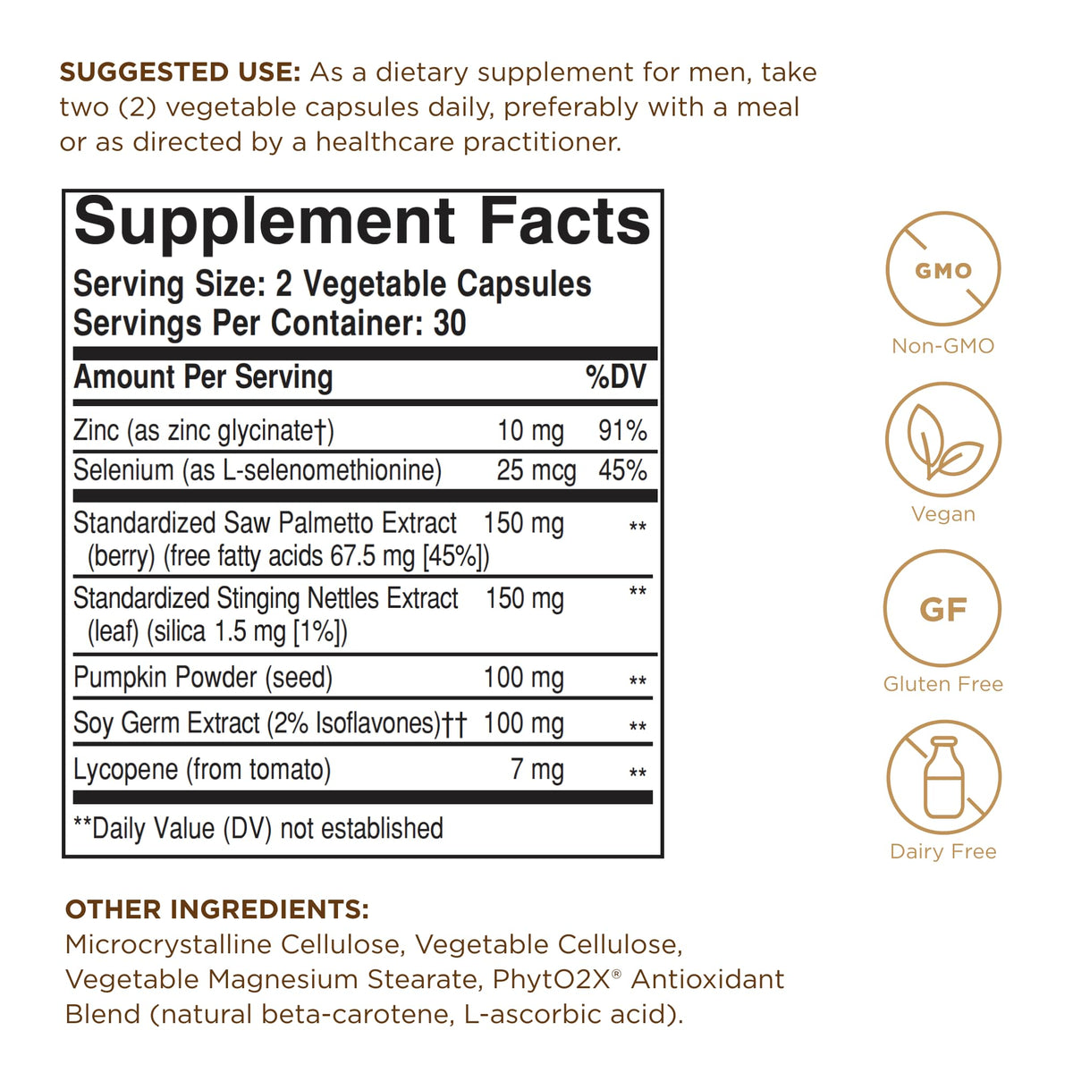 Solgar Prostate Support - 60 Vegetarian Capsules - image 2