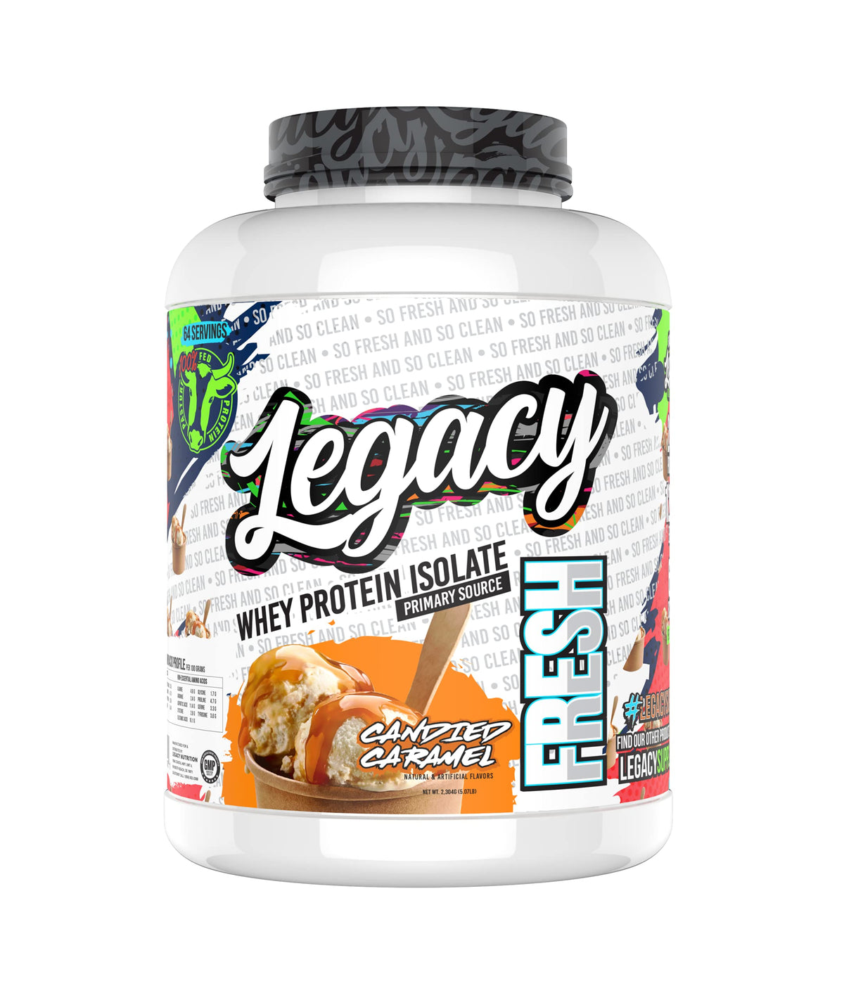 Legacy Supplements Fresh Whey Protein Candied Caramel - 5 lb - image 2