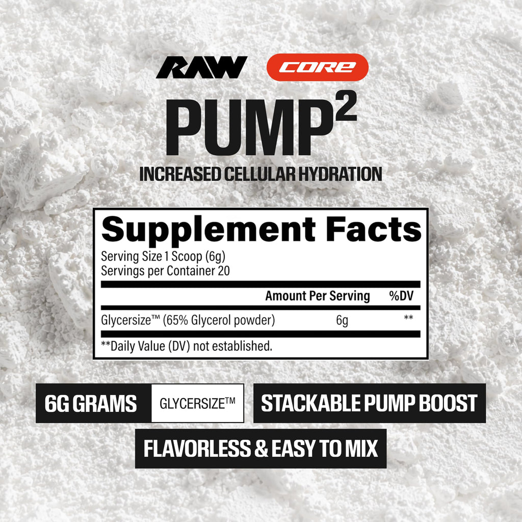 RAW Pump2 Pre Workout Glycerol Powder - 20 Servings - image 3