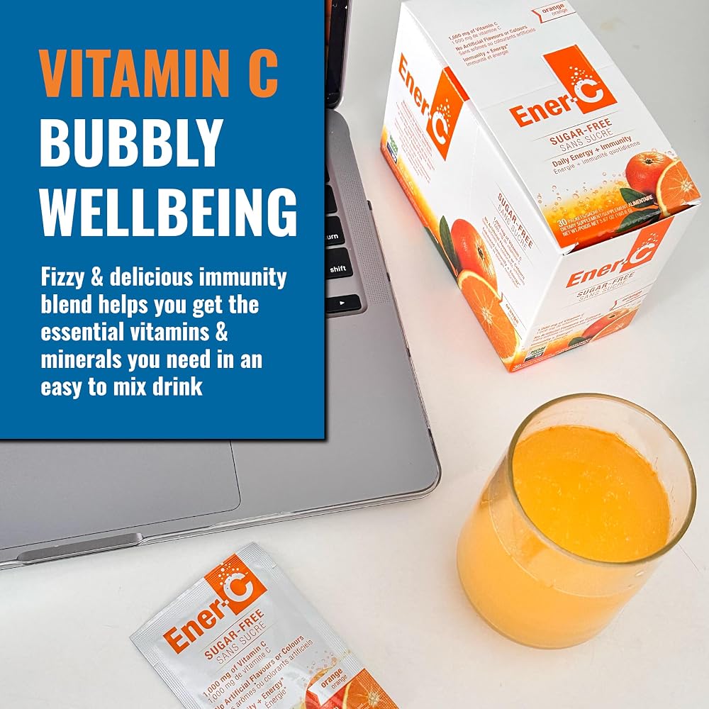 Ener-C Sugar Free Energy Orange Multivitamin Drink Mix Vitamin C - image 4