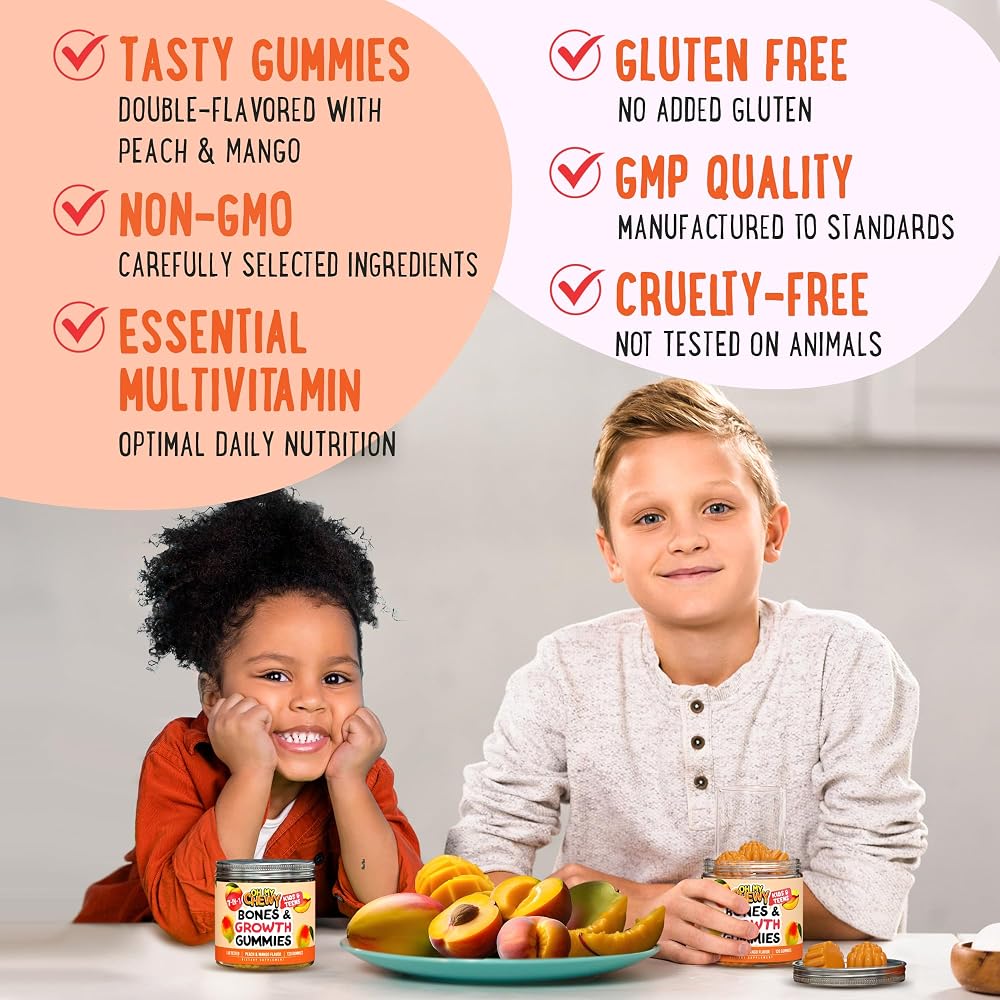 OH MY CHEWY Height Growth Vitamin Gummies for Kids & Teens - 60 Gummies - image 6