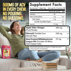 YouChews Apple Cider Vinegar Gummies with Prebiotics & Postbiotics - 60 Count - image 6