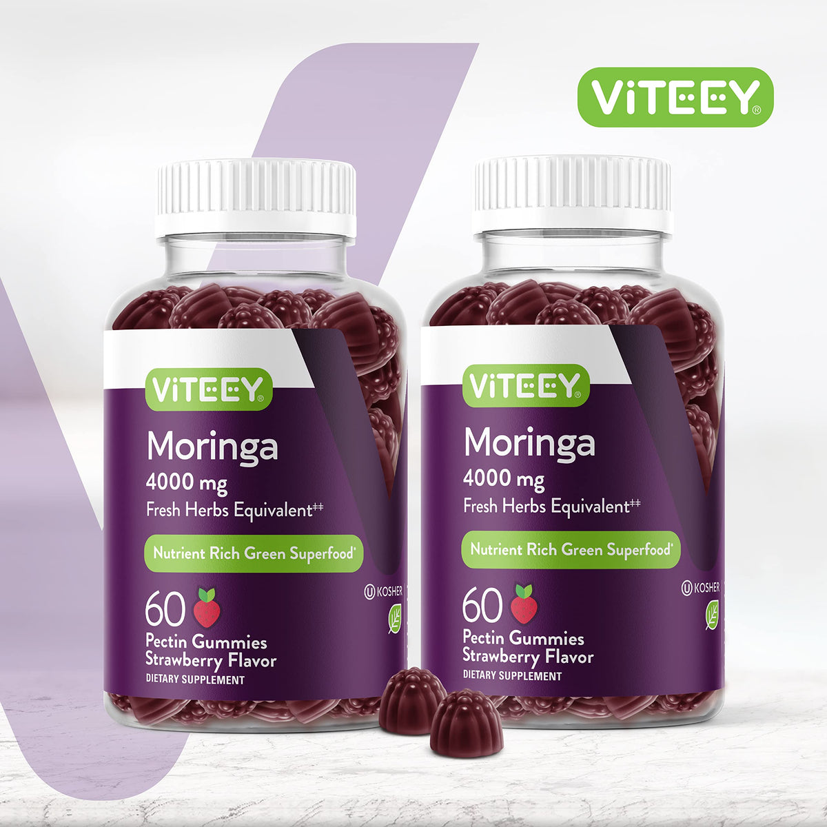 Viteey Moringa Gummies - 4,000mg [from 400mg of 10:1 Extract]