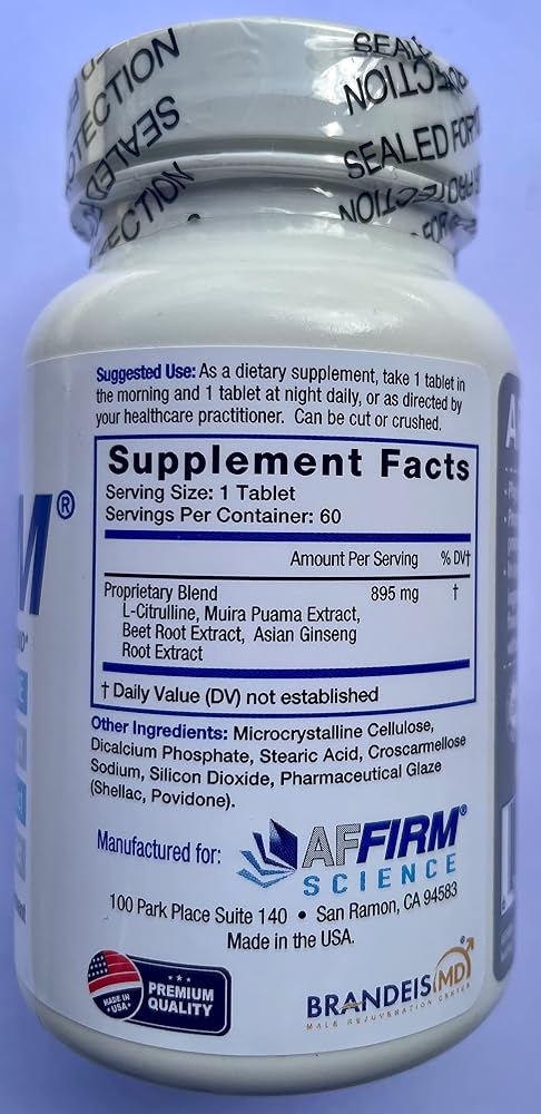 Affirm Science L-Citrulline Nitric Oxide Booster - 60 Tablets - image 4