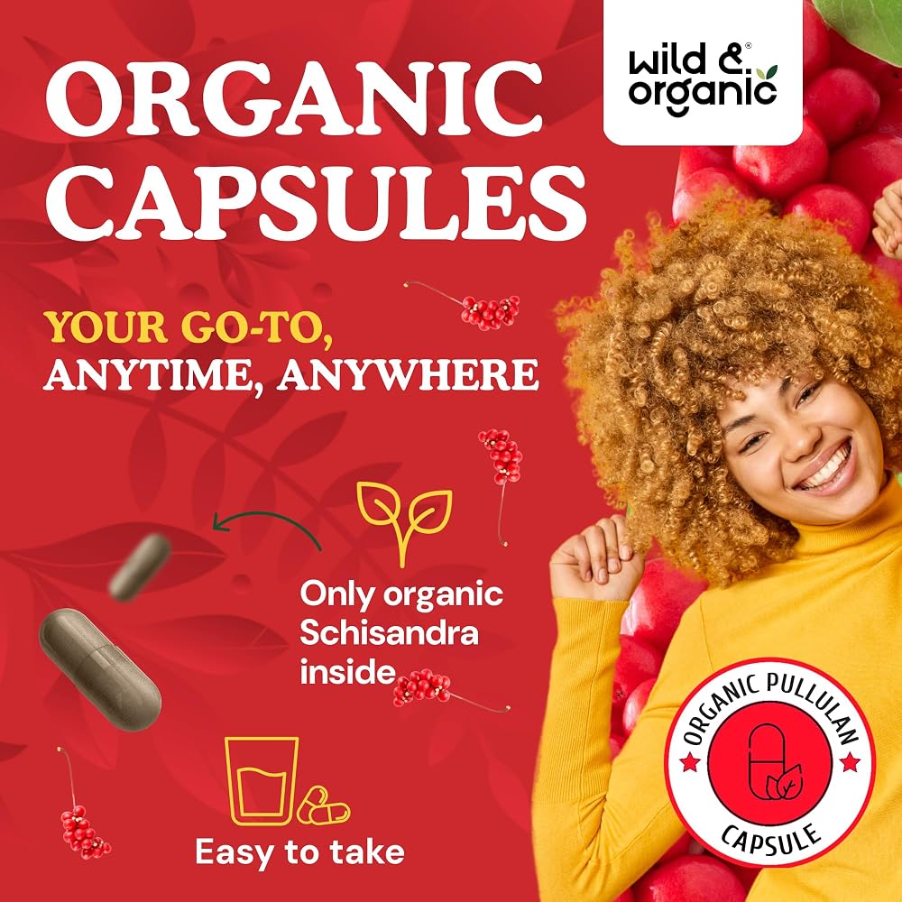 Wild & Organic Schisandra Capsules 1000 mg for Mood Support - 90 Count - image 4