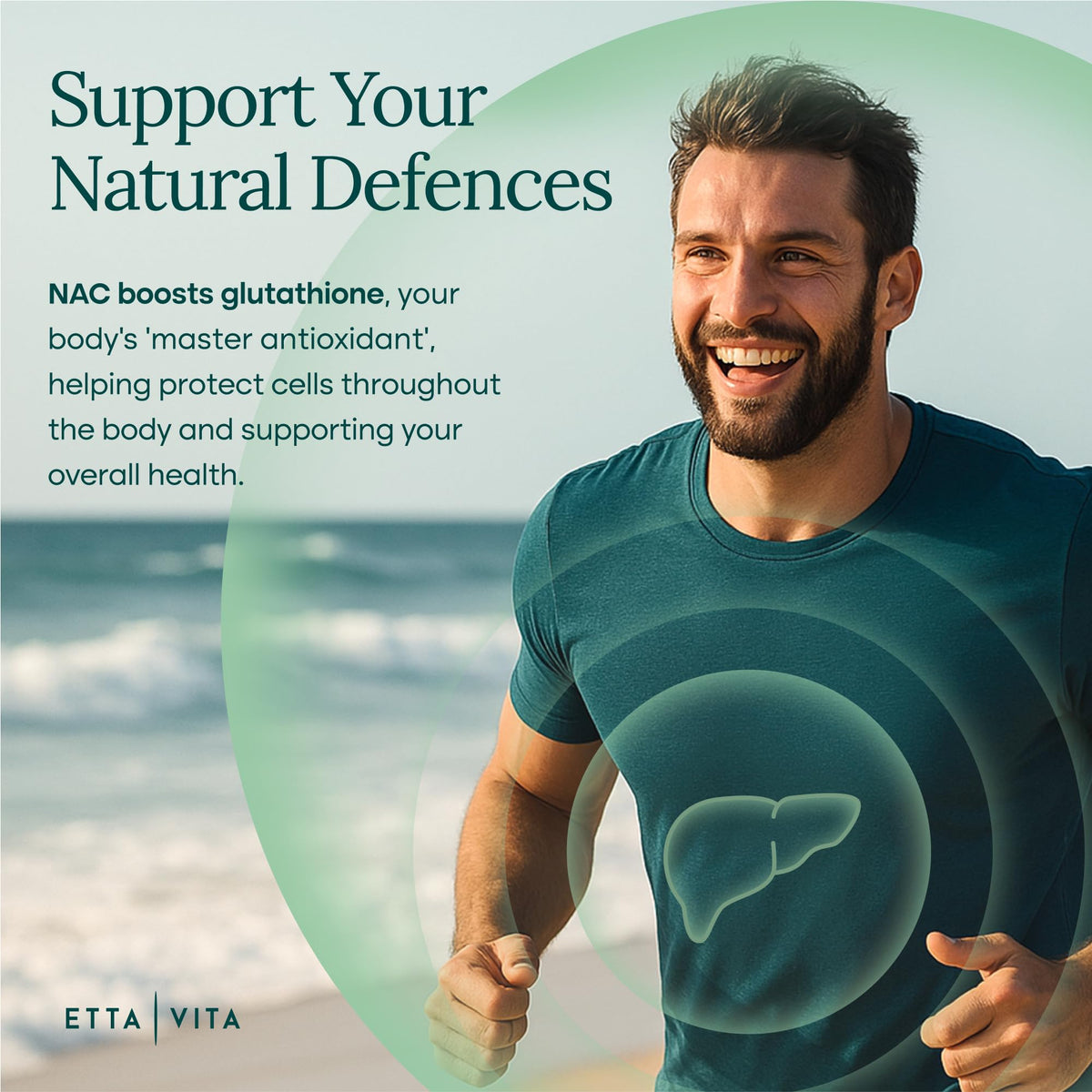 Etta Vita NAC N-Acetyl Cysteine 600mg Liver & Immune Support - 60 Capsules - image 3