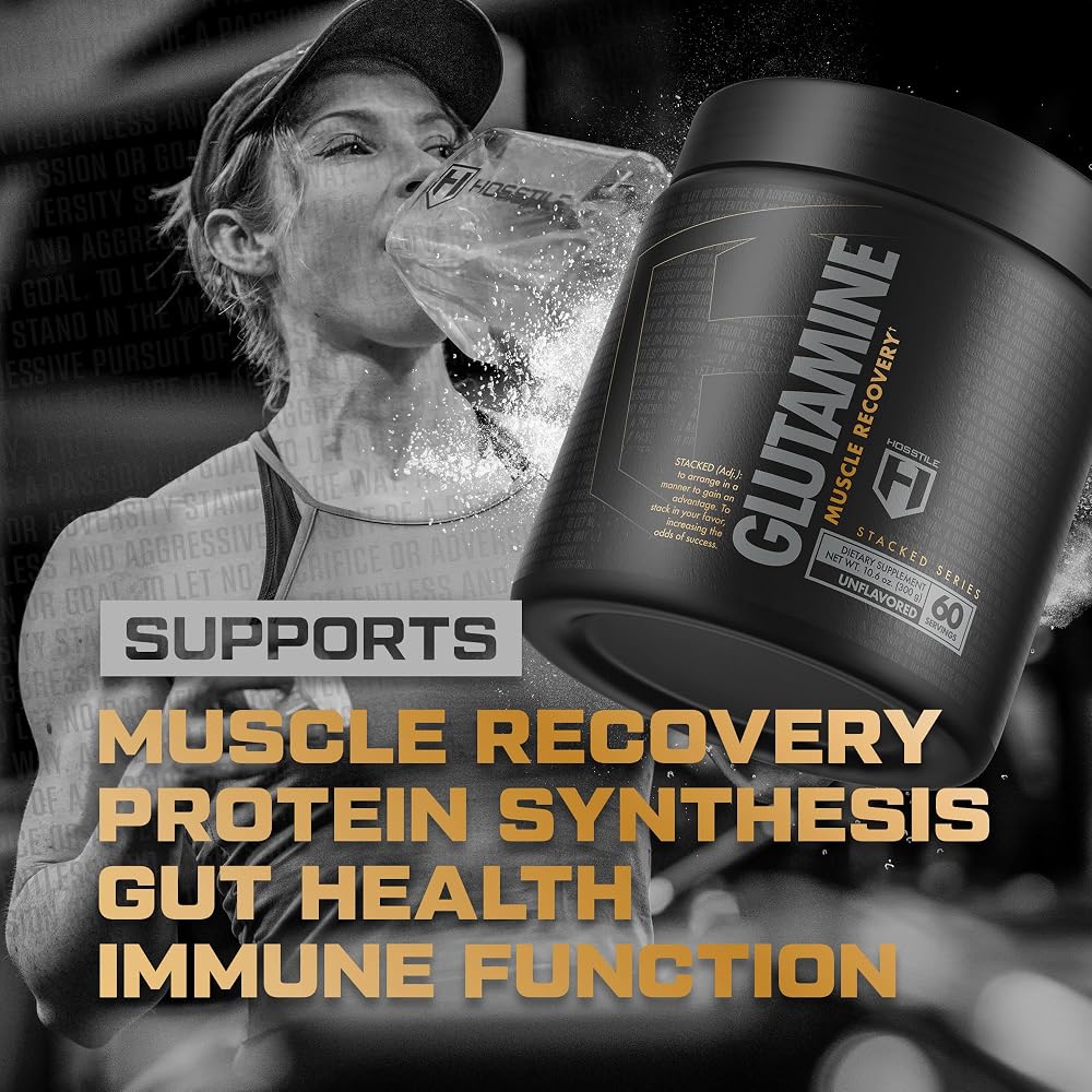 HOSSTILE Glutamine Fermented L-Glutamine Powder - 60 Servings - image 2