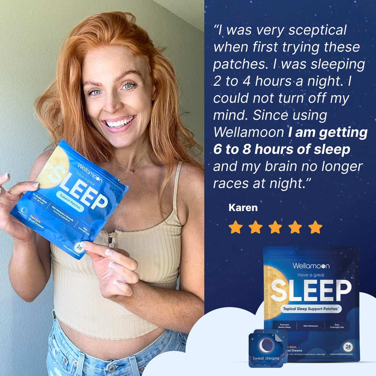 Wellamoon Original Sleep Patches for Adults Extra Strength