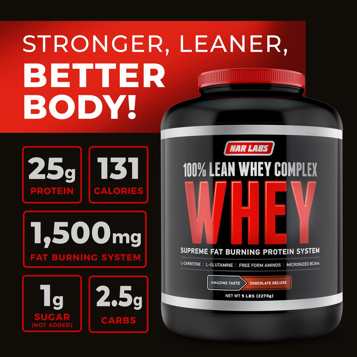 NAR LABS 100% Lean Whey Complex 5lbs