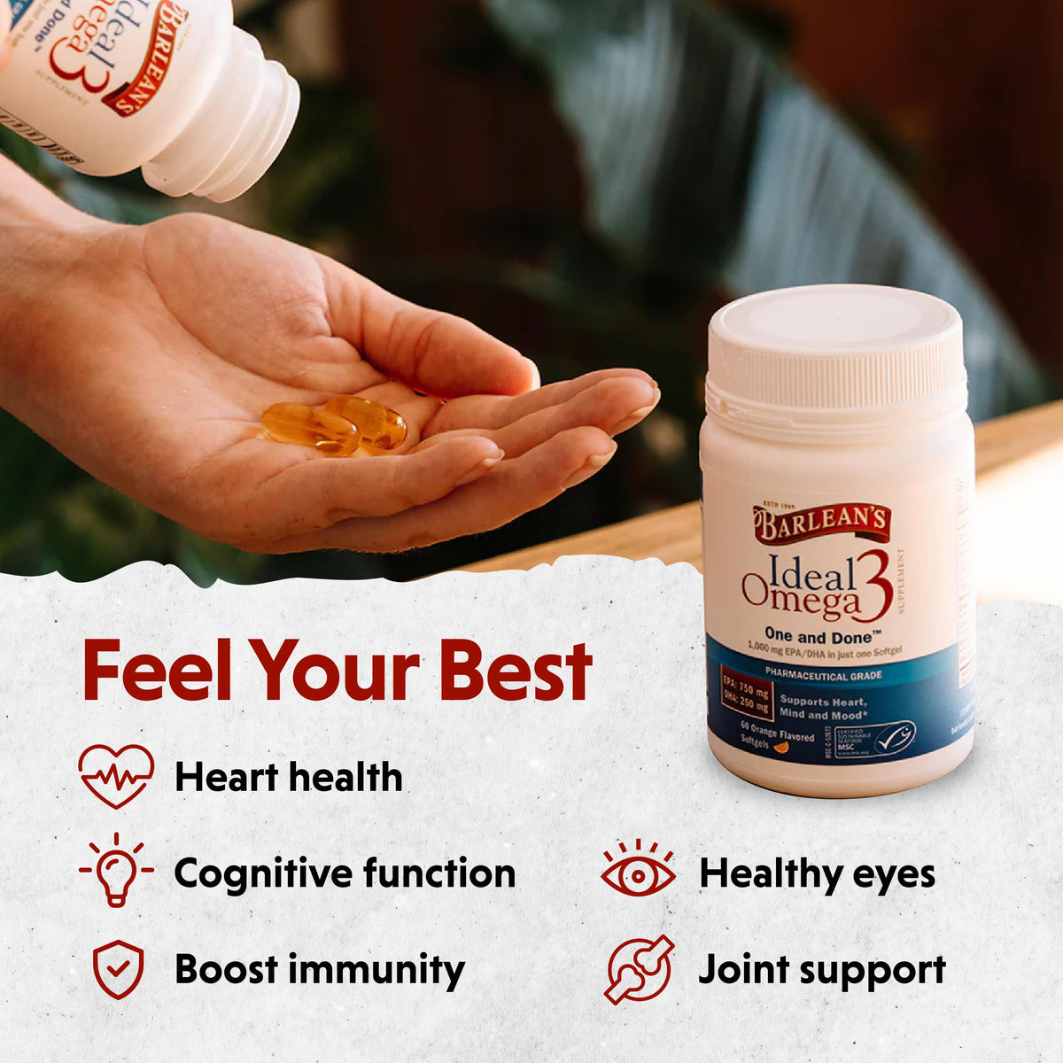 Barlean's Organic Oils Ideal Omega-3 Nutritional Supplement Softgel